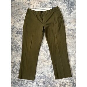 Polo Ralph Lauren Pants Mens 40x32 (40x31) Olive Green Stretch Classic Fit Chino